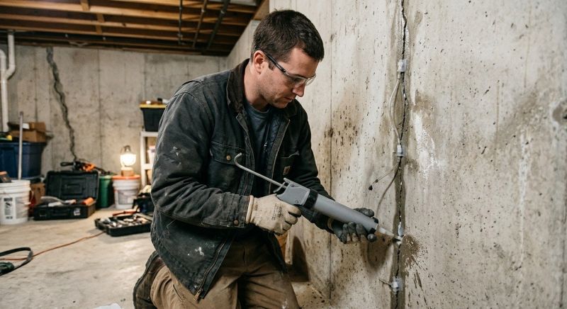 Basement Crack Repair in Washtenaw County, MI