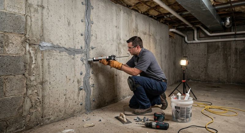 Basement Crack Repair in Washtenaw County, MI