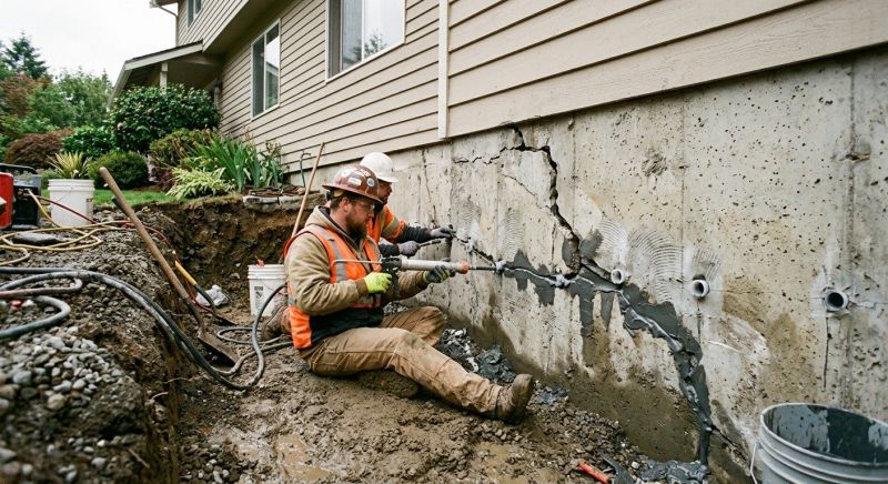 Cracked Foundation Repair in Romulus, MI