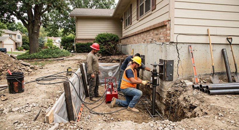 Cracked Foundation Repair in Saline, MI