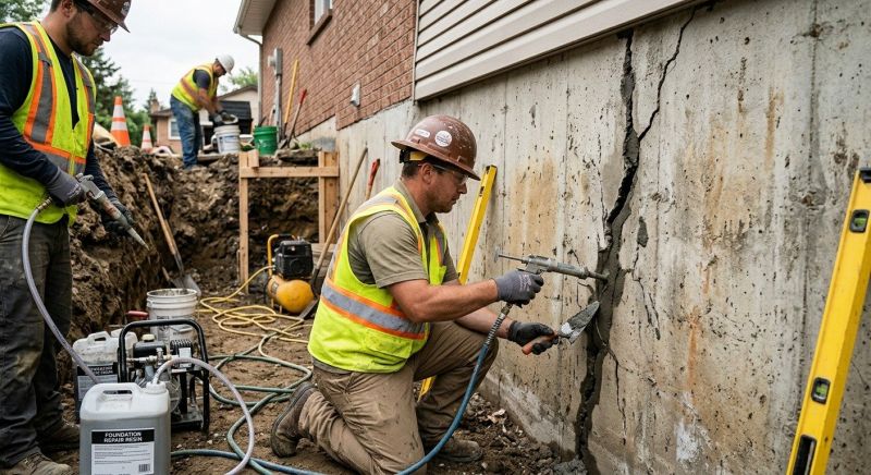 Cracked Foundation Repair in Saline, MI