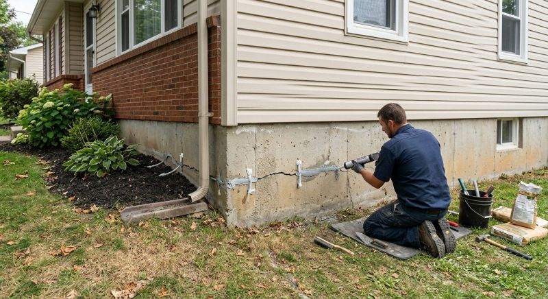 Cracked Foundation Repair in Trenton, MI
