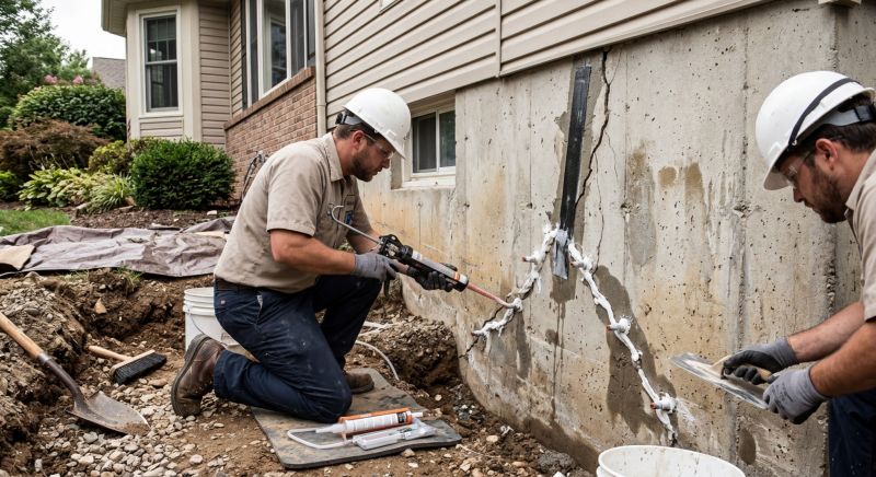 Cracked Foundation Repair in Wayne, MI