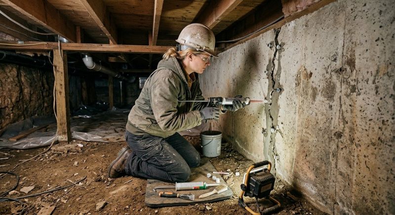 Crawlspace Foundation Repair in Willis, MI