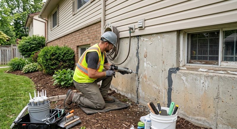 Foundation Crack Sealing in Washtenaw County, MI