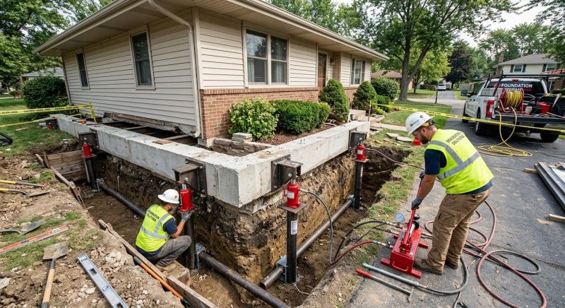 Foundation Jacking in Romulus, MI