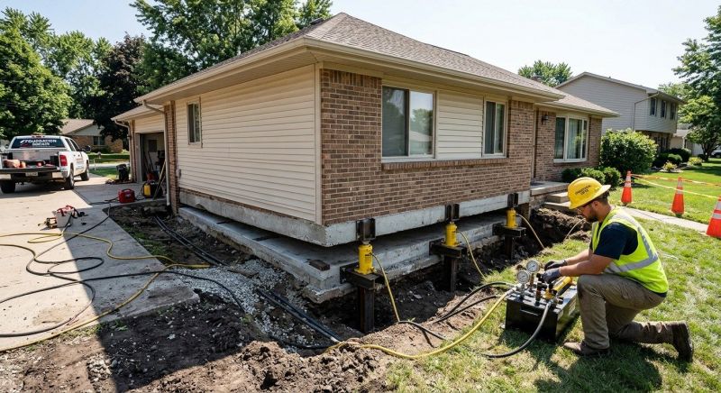 Foundation Lifting in Grosse Ile, MI