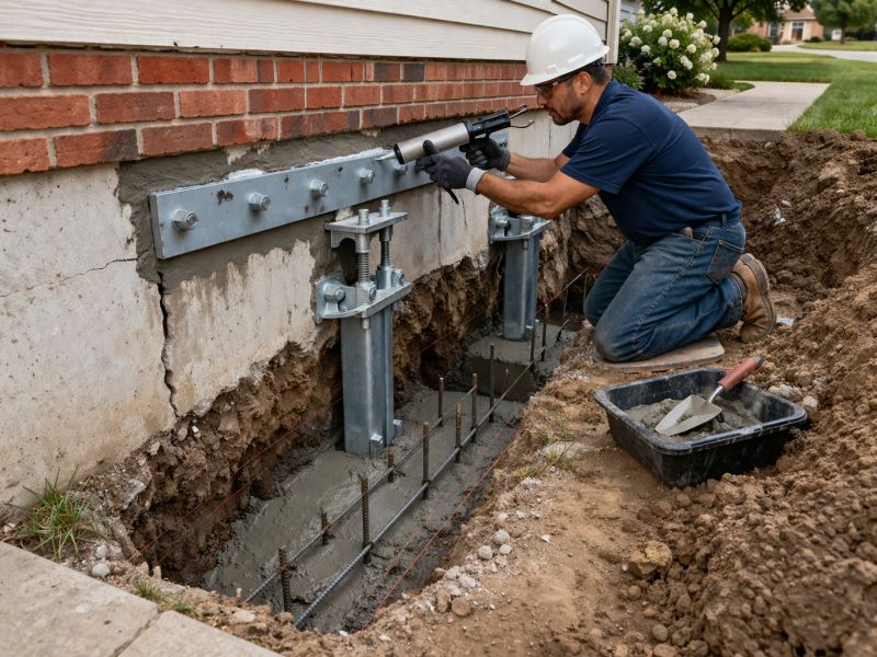 Foundation Pier Repair in Washtenaw County, MI