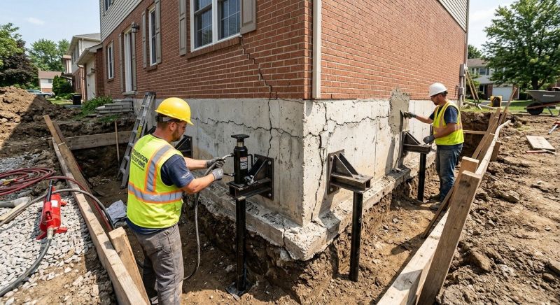 Foundation Pier Repair in Washtenaw County, MI