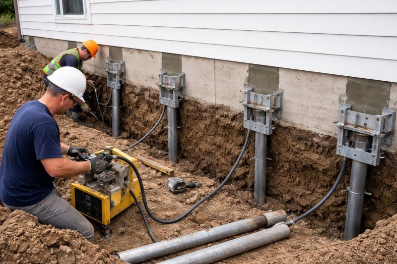 Helical Piers Installation in Washtenaw County, MI