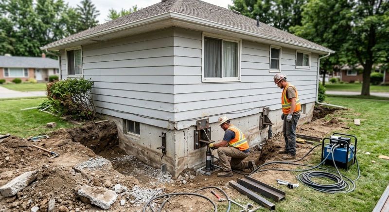House Foundation Repair in Brighton, MI