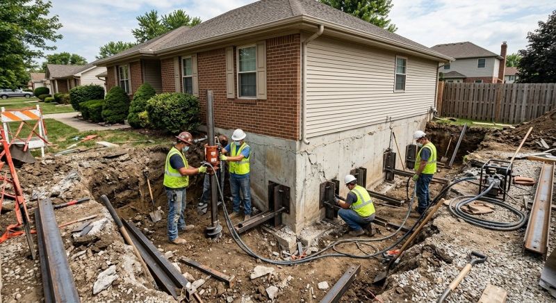 House Foundation Repair in Dearborn Heights, MI