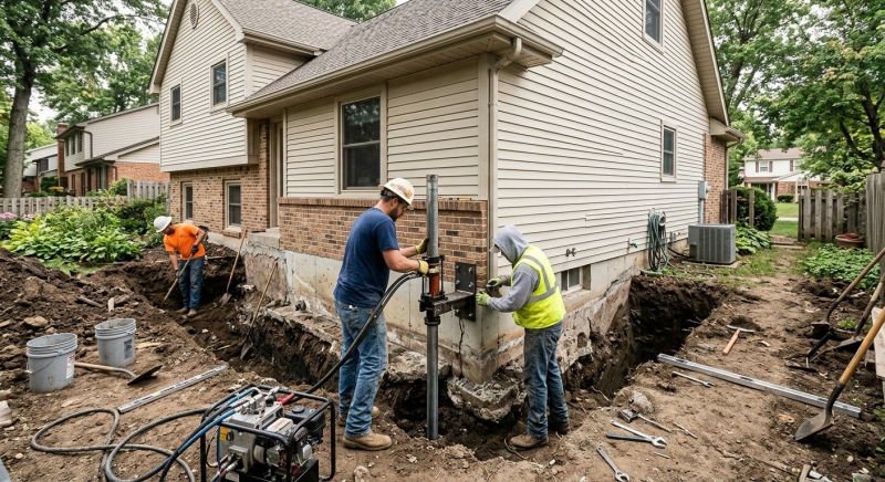 House Foundation Repair in West Bloomfield, MI