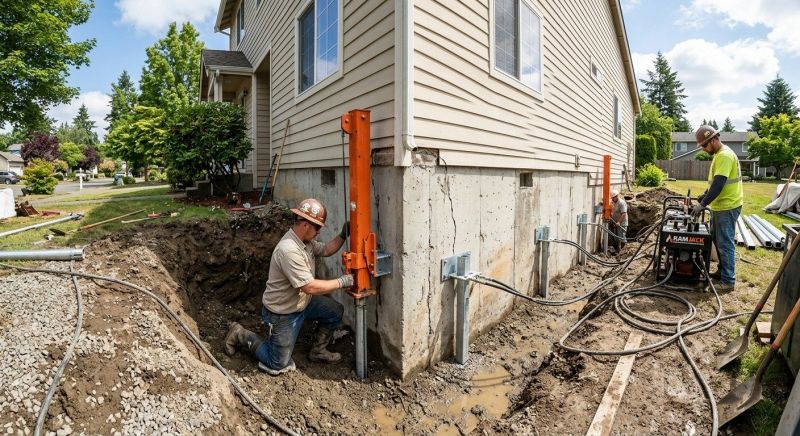 Sinking Foundation Repair in Belleville, MI