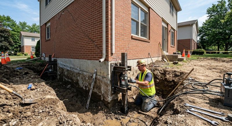 Sinking Foundation Repair in Dearborn Heights, MI