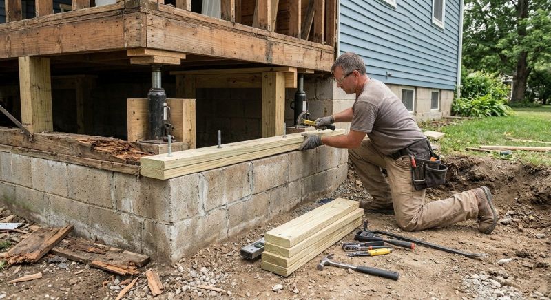 Sinking Foundation Repair in Farmington, MI
