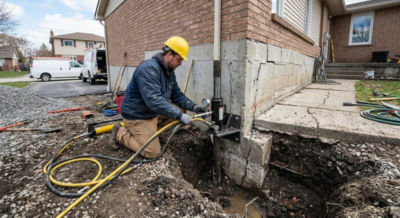 Sinking Foundation Repair in Grosse Ile, MI