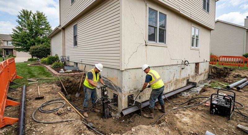 Sinking Foundation Repair in Manchester, MI