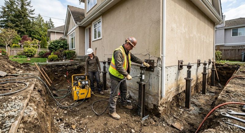 Sinking Foundation Repair in Southfield, MI